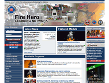 Tablet Screenshot of fireherolearningnetwork.com
